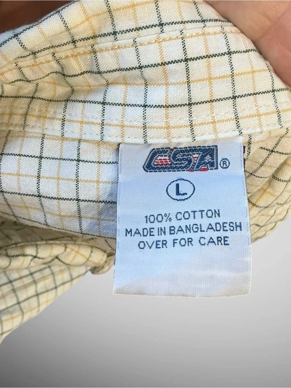 CSA Green Bay Packers Button Down Shirt Men’s Large Cotton NFL